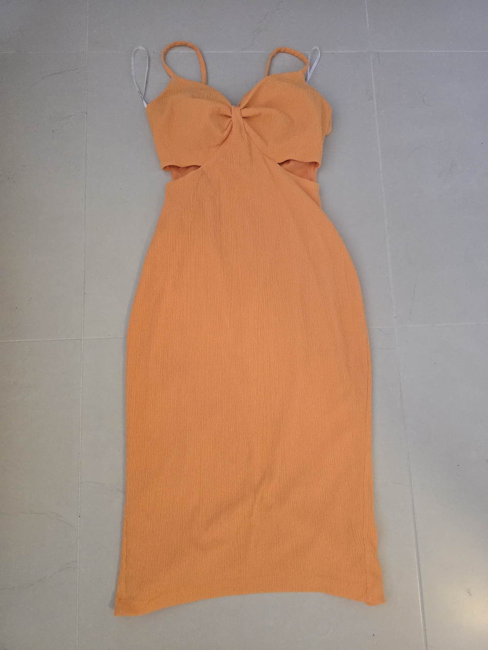 Guess Orange Front Cutout Midi Dress - Women